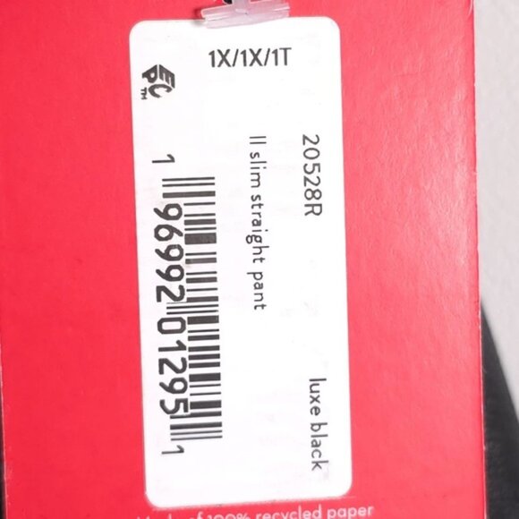 NWT SPANX LEATHER-LIKE Faux II Slim Straight Leg Pant 20528R Luxe Black Size 1X - Picture 16 of 16